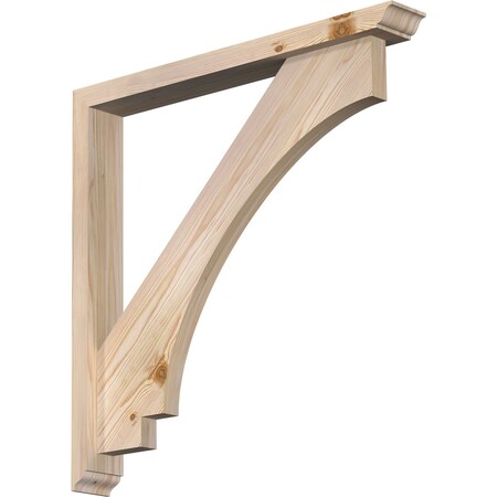 Ekena Millwork Imperial Traditional Smooth Bracket w/ Offset Brace, Douglas Fir, 3 1/2"W x 28"D x 28"H BKT0402X28X28IMP01SDF